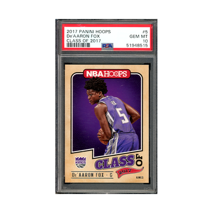 De'Aaron Fox 2017-18 Panini Hoops Basketball Class of 2017 Rookie PSA 10