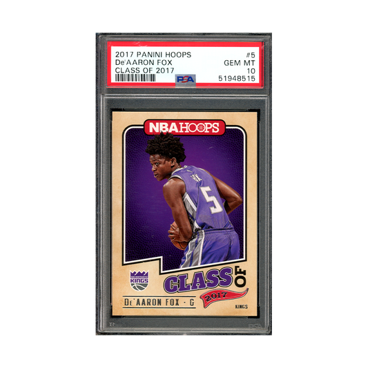 De'Aaron Fox 2017-18 Panini Hoops Basketball Class of 2017 Rookie PSA 10