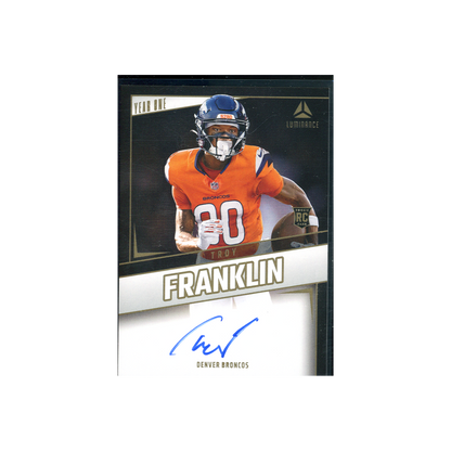 Troy Franklin 2024 Panini Luminance Football Year One Rookie Auto