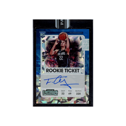 Franz Wagner 2021-22 Panini Contenders Basketball Rookie Ticket Cracked Ice Black Box 1/1