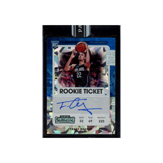 Franz Wagner 2021-22 Panini Contenders Basketball Rookie Ticket Cracked Ice Black Box 1/1