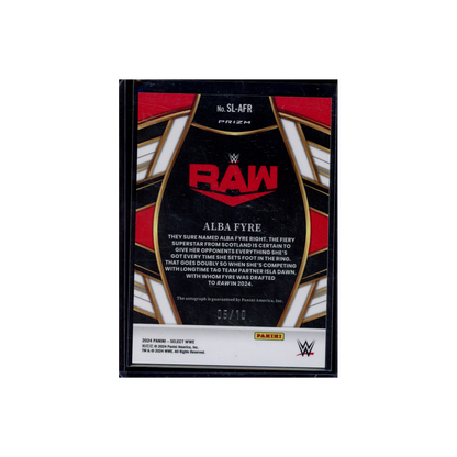Alba Fyre 2024 Panini Select WWE Auto Gold /10
