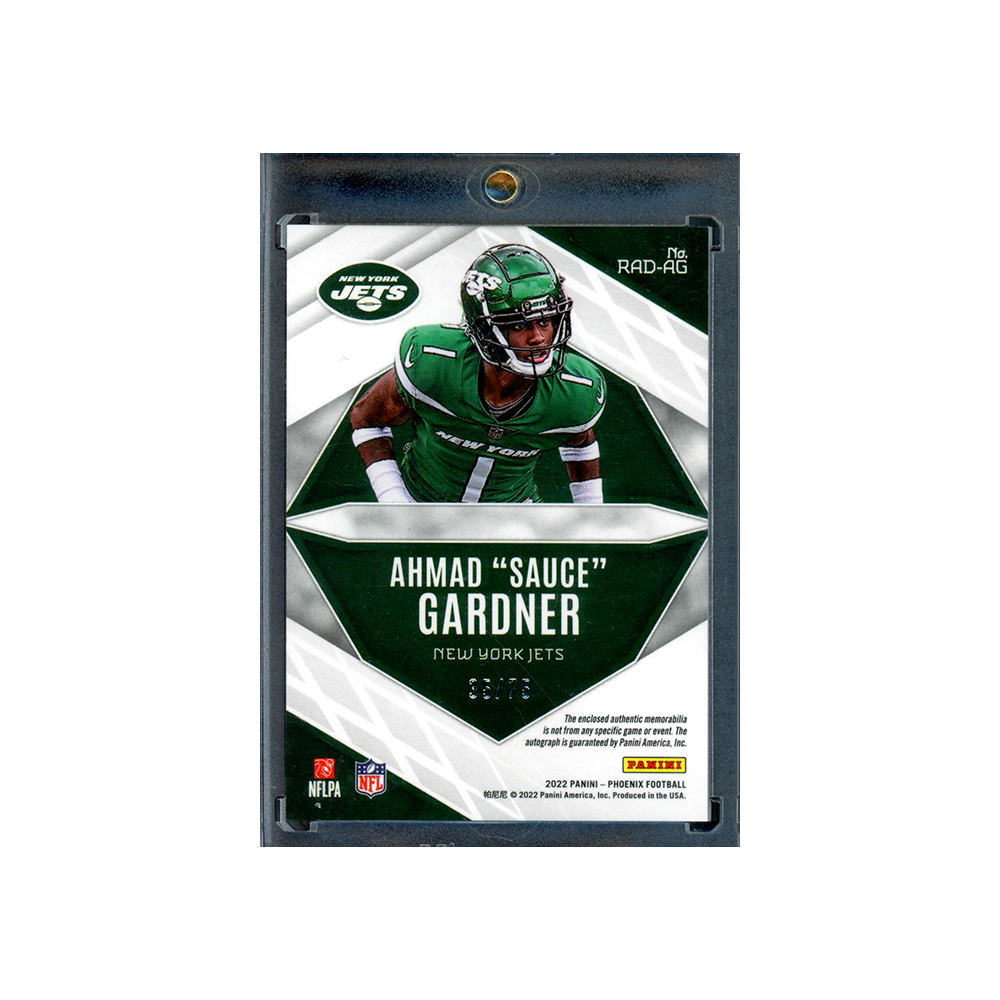 Ahmad Sauce Gardner 2022 Panini Phoenix Football RPA /75