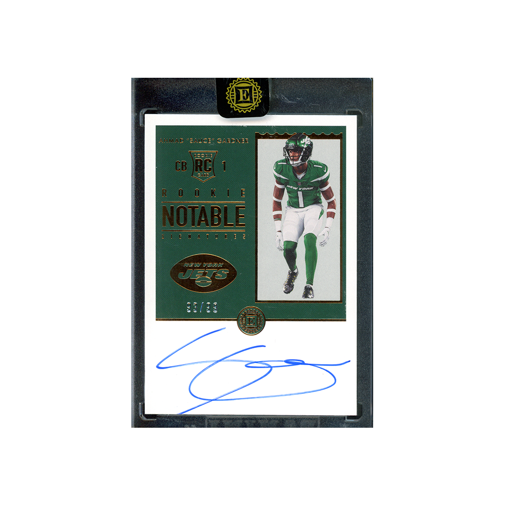 Ahmad Sauce Gardner 2022 Panini One Football Rookie Notable Signatures Auto /99