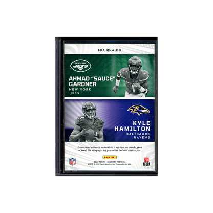 Sauce Gardner / Hamilton 2022 Panini Illusions Football Rookie Reflections RPA /99