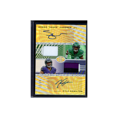 Sauce Gardner / Hamilton 2022 Panini Illusions Football Rookie Reflections RPA /99