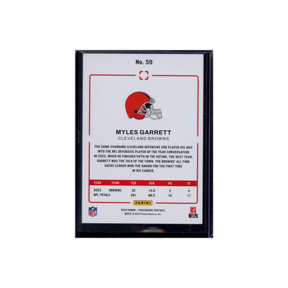 Myles Garrett 2024 Panini Photogenic Football Orange /25