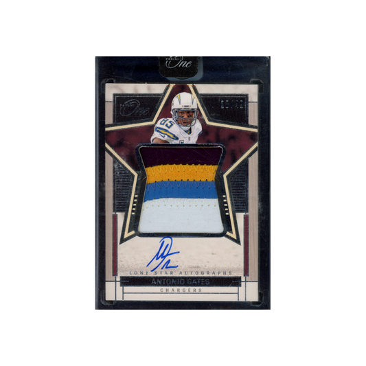 Antonio Gates 2023 Panini One Football Lone Star Patch Auto /49