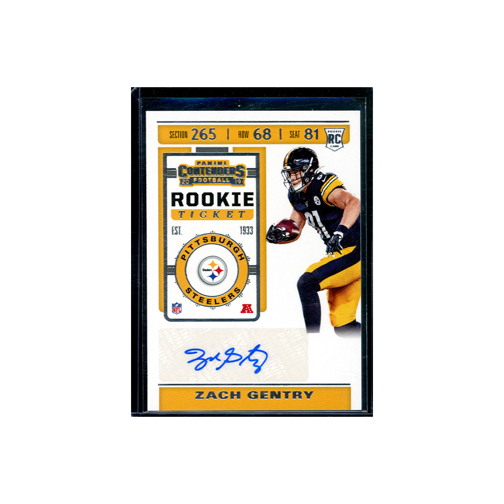 Zach Gentry 2019 Panini Contenders Football Rookie Ticket Auto