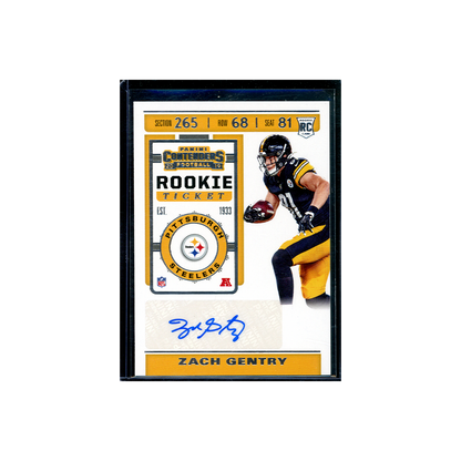 Zach Gentry 2019 Panini Contenders Football Rookie Ticket Auto