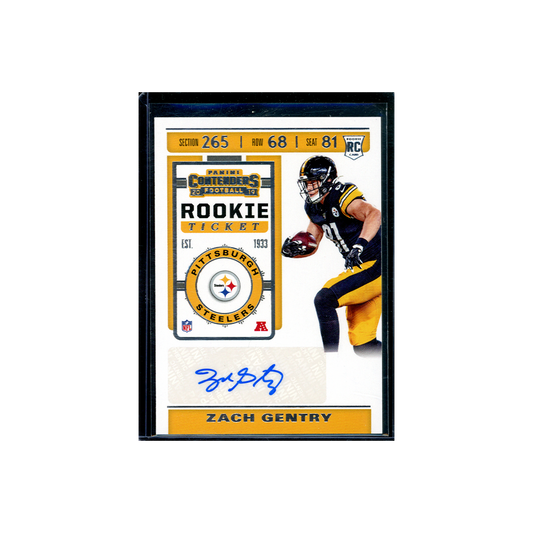 Zach Gentry 2019 Panini Contenders Football Rookie Ticket Auto