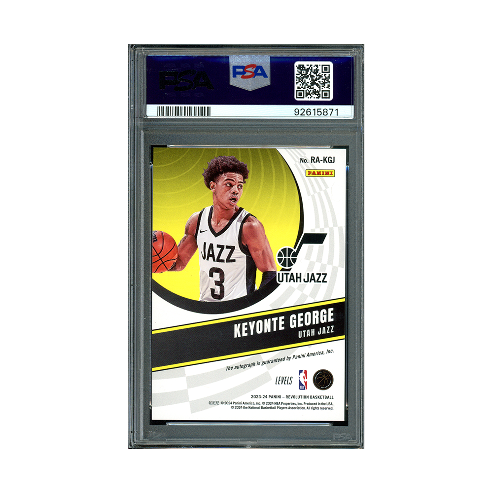 Keyonte George 2023-24 Panini Revolution Basketball Rookie Auto Levels PSA 10