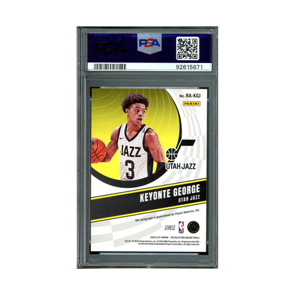 Keyonte George 2023-24 Panini Revolution Basketball Rookie Auto Levels PSA 10