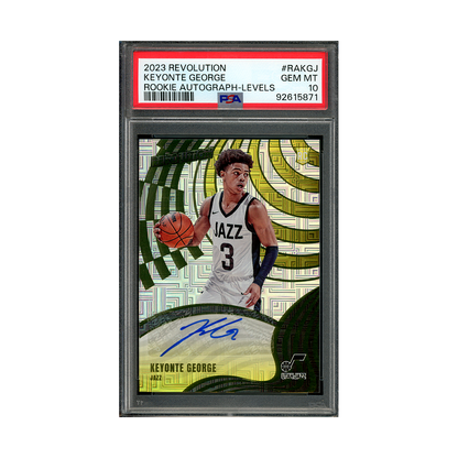 Keyonte George 2023-24 Panini Revolution Basketball Rookie Auto Levels PSA 10