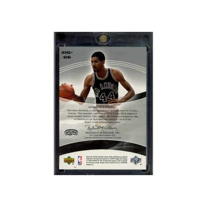 George Gervin 2004 Upper Deck SP Game Used Significance Auto /100