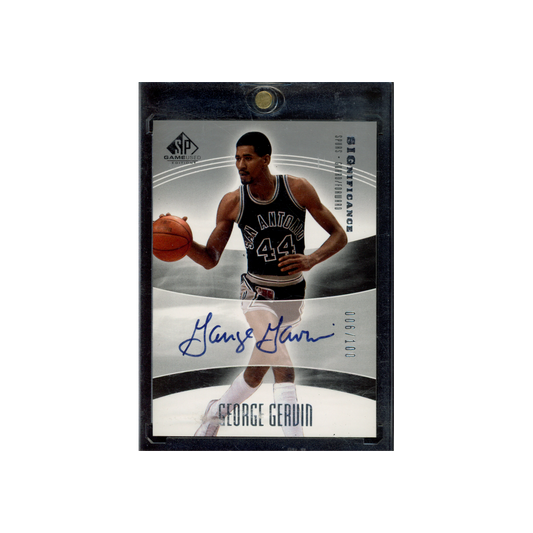 George Gervin 2004 Upper Deck SP Game Used Significance Auto /100