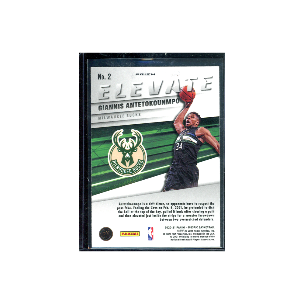 Giannis Antetokounmpo 2020-21 Panini Mosaic Basketball Elevate Green