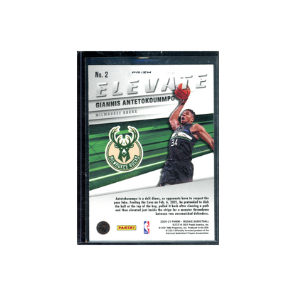 Giannis Antetokounmpo 2020-21 Panini Mosaic Basketball Elevate Green