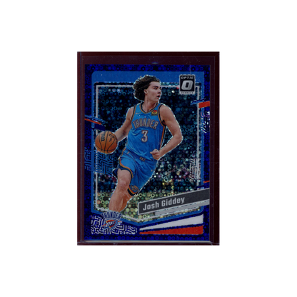Josh Giddey 2023-24 Panini Donruss Optic Basketball Blue Fast Break /99