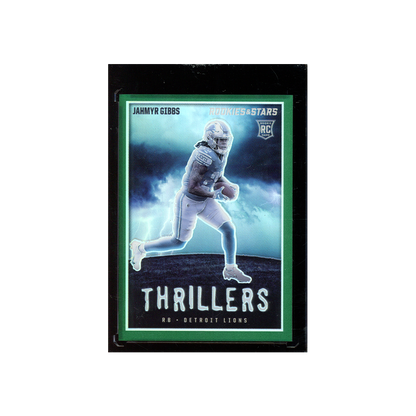 Jahmyr Gibbs 2023 Panini Rookies & Stars Football Thrillers Rookie Green /5