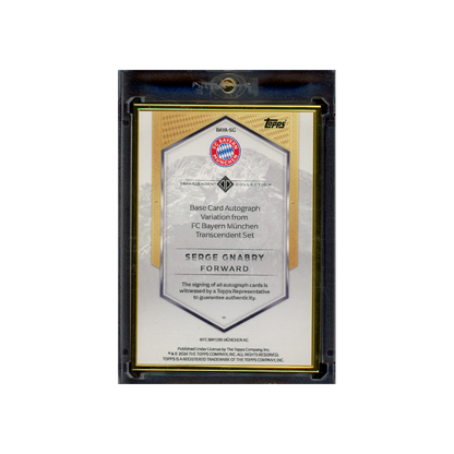 Serge Gnabry 2024 Topps Transcendent Auto Variation Framed Red /5