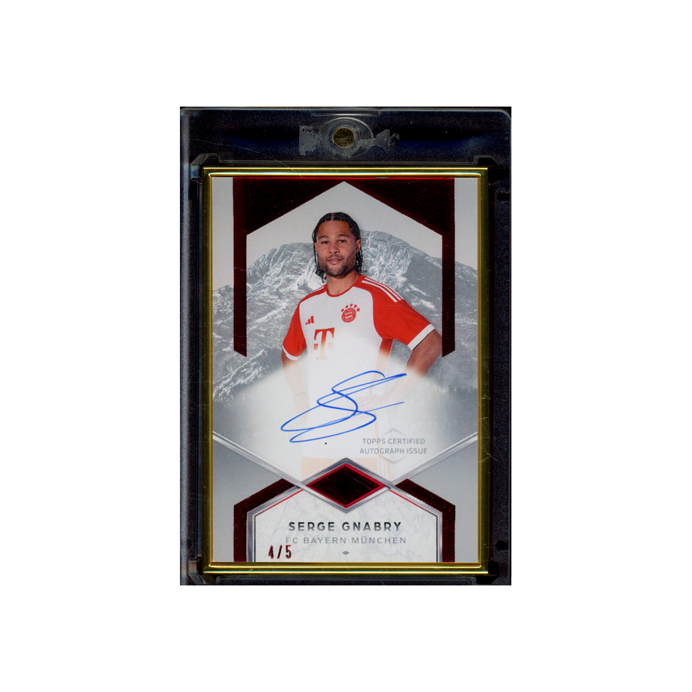 Serge Gnabry 2024 Topps Transcendent Auto Variation Framed Red /5