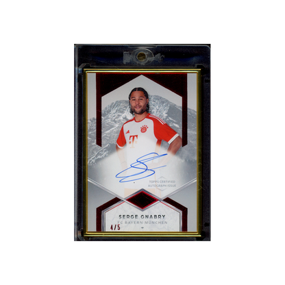 Serge Gnabry 2024 Topps Transcendent Auto Variation Framed Red /5