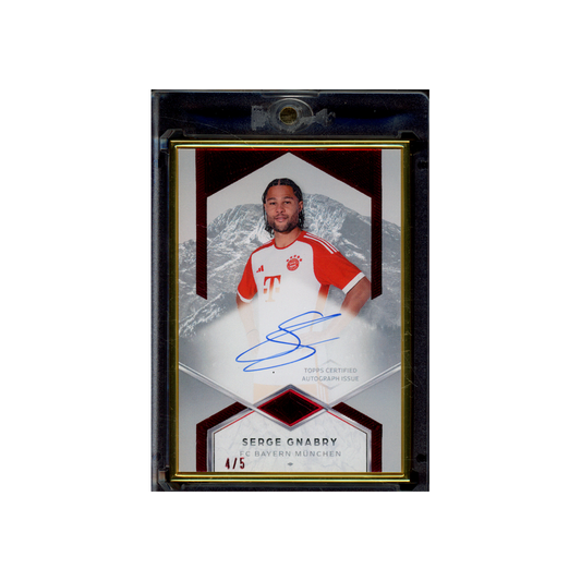 Serge Gnabry 2024 Topps Transcendent Auto Variation Framed Red /5