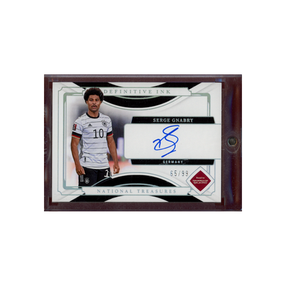 Serge Gnabry 2022 Panini National Treasures WC Soccer Definitive Ink Auto /99