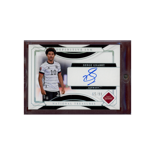 Serge Gnabry 2022 Panini National Treasures WC Soccer Definitive Ink Auto /99