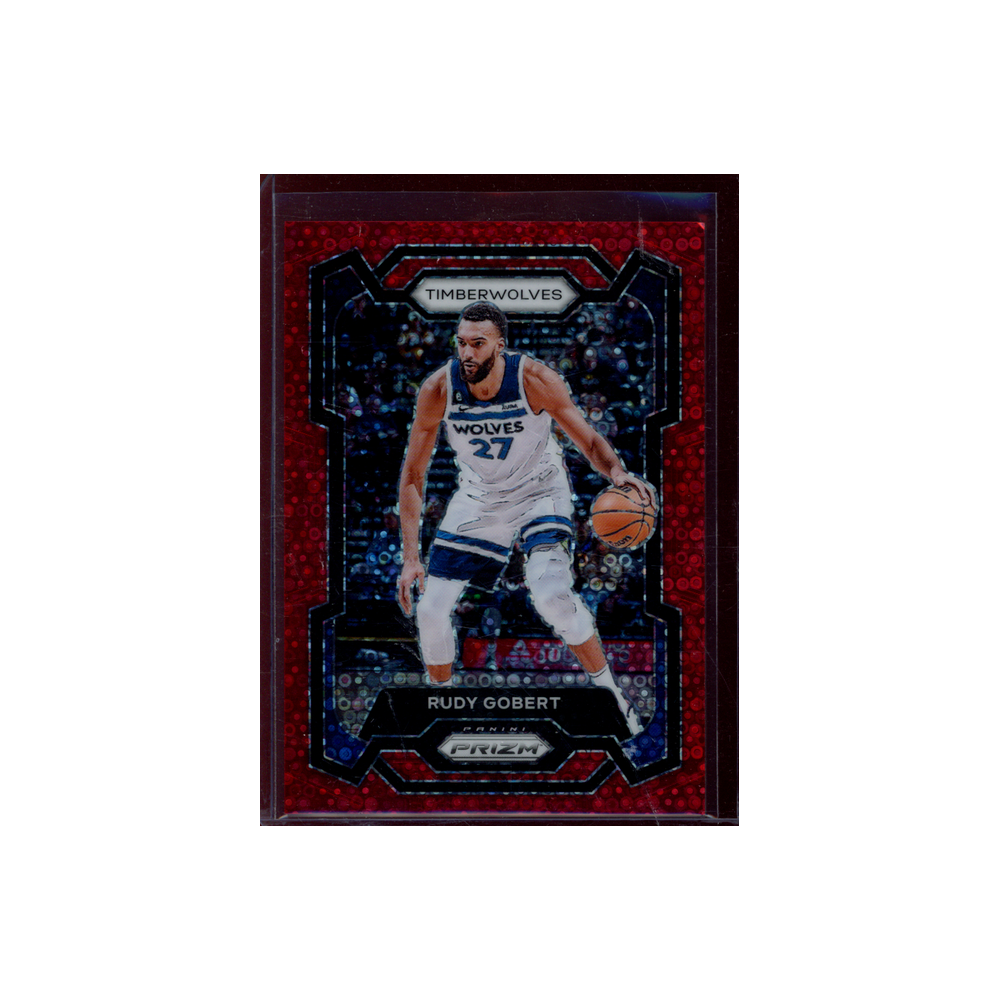 Rudy Gobert 2023-24 Panini Prizm Basketball Red Fast Break /100