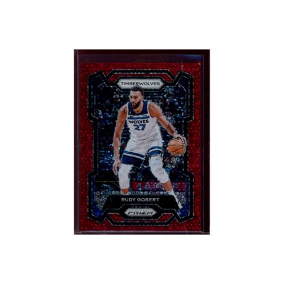 Rudy Gobert 2023-24 Panini Prizm Basketball Red Fast Break /100