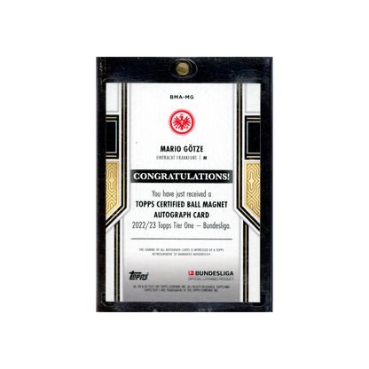 Mario Götze 2022-23 Topps Tier One Ball Magnet Auto /110