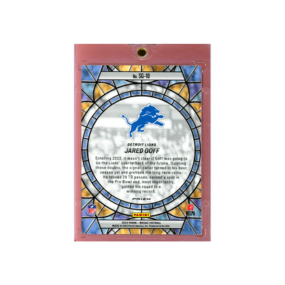 Jared Goff 2023 Panini Mosaic Football Stained Glass