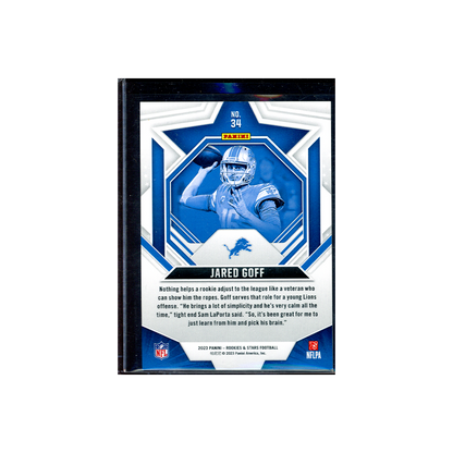 Jared Goff 2023 Panini Rookies & Stars Football True Blue /49