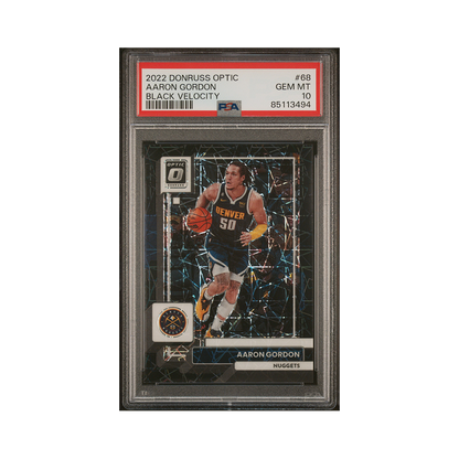 Aaron Gordon 2022-23 Panini Donruss Optic Basketball Black Velocity /39 PSA 10