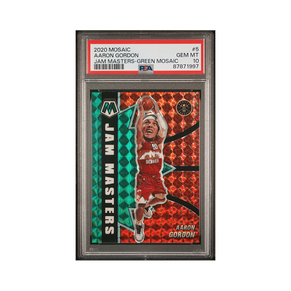 Aaron Gordan 2020-21 Panini Mosaic Basketball Jam Masters Green PSA 10