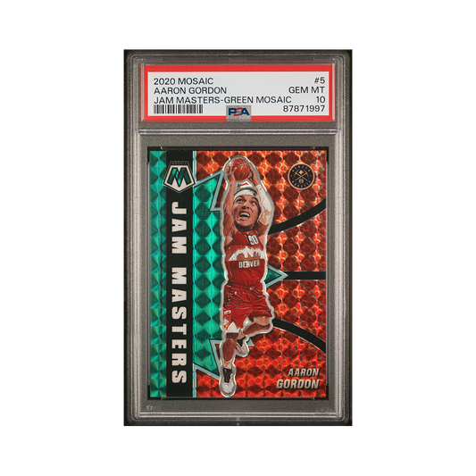 Aaron Gordan 2020-21 Panini Mosaic Basketball Jam Masters Green PSA 10