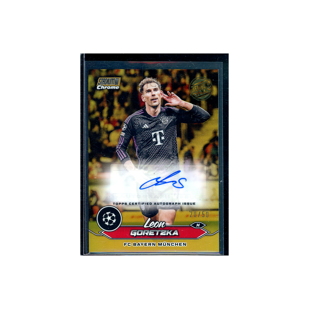 Leon Goretzka 2023-24 Topps Chrome Stadium Club Members Only Auto Gold Refractor /50