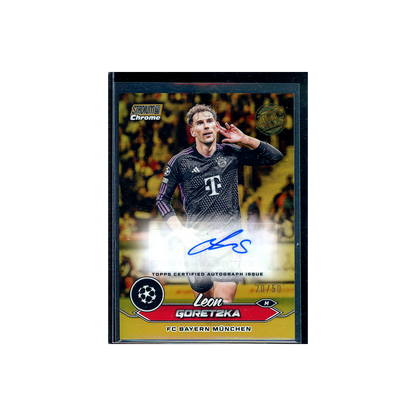 Leon Goretzka 2023-24 Topps Chrome Stadium Club Members Only Auto Gold Refractor /50