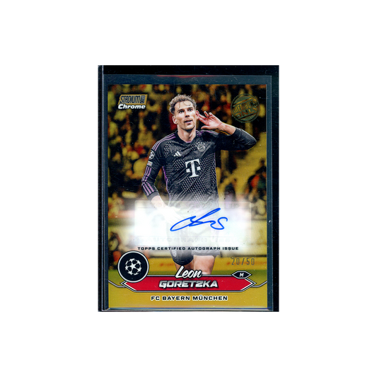 Leon Goretzka 2023-24 Topps Chrome Stadium Club Members Only Auto Gold Refractor /50