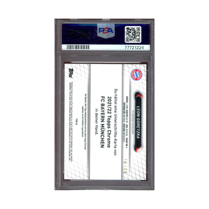 Leon Goretzka 2021-22 Topps Chrome Soccer Auto Gold Refractor /20 PSA 10