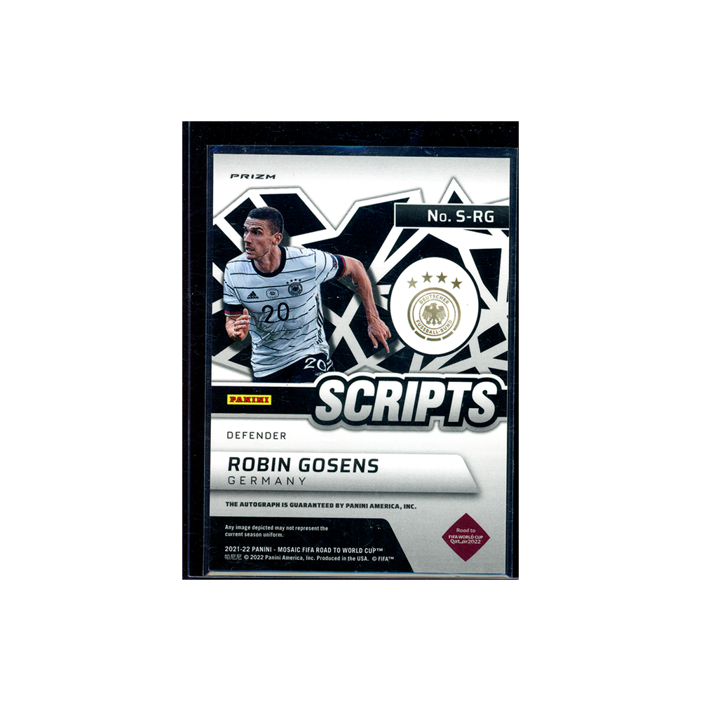 Robin Gosens 2021-22 Panini Mosaic FIFA Road to World Cup Soccer Scripts Auto
