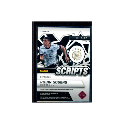 Robin Gosens 2021-22 Panini Mosaic FIFA Road to World Cup Soccer Scripts Auto