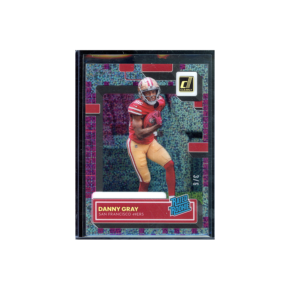 Danny Gray 2022 Panini Clearly Donruss Football Rated Rookie Techno /6