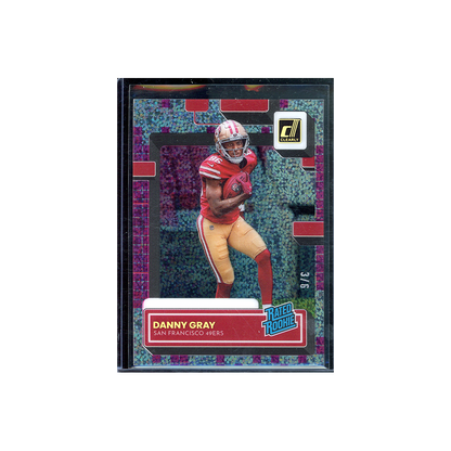 Danny Gray 2022 Panini Clearly Donruss Football Rated Rookie Techno /6