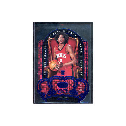 Jalen Green 2021-22 Panini Crown Royale Basketball Rookie Royalty Die-Cut Blue /75