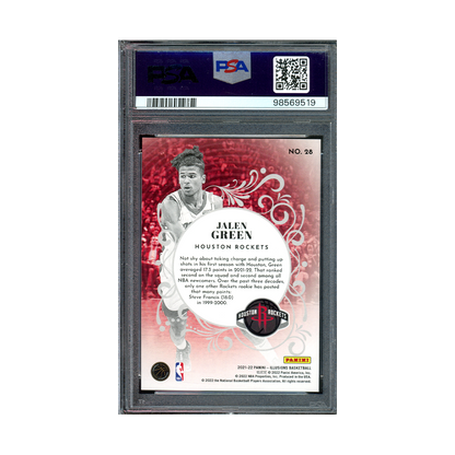 Jalen Green 2021 Panini Illusions King of the Cards Orange /75 Rookie PSA 10