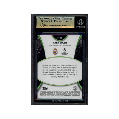 Arda Guler 2023-24 Topps Stadium Club Chrome UCL Beam Team BGS 9.5