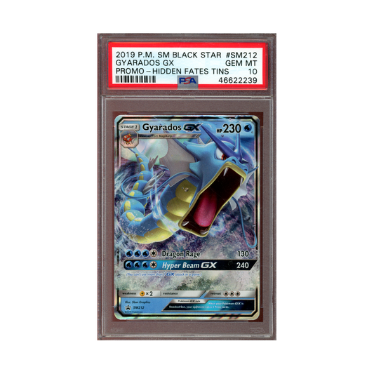 Gyarados GX Promo Hidden Fates Tins 2019 PM SM Black Star PSA 10